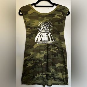 OBEY Psychic Industries Sleeveless Shirt Camo Large